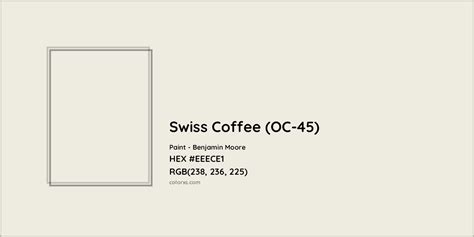 Benjamin Moore Swiss Coffee Oc 45 Paint Color Codes Similar Paints
