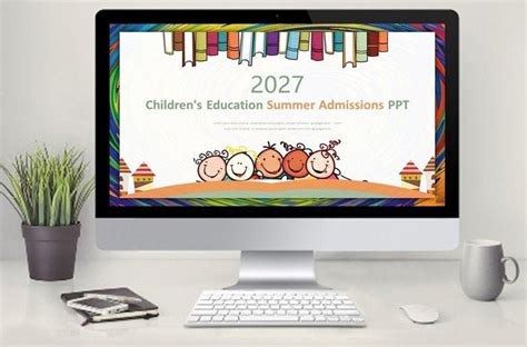 Cartoon Preschool Powerpoint Template Preschool Education Ppt Children