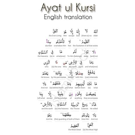Surah Ayatul Kursi Meaning In English Wholeqwer