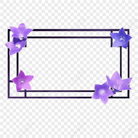 Purple Border Flowers Purple Purple Vector Frame Purple PNG Image