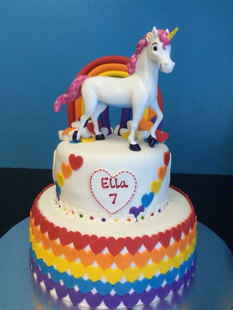 Rainbow Unicorn 7th Birthday Cake The Other Birthday Superstar Of The