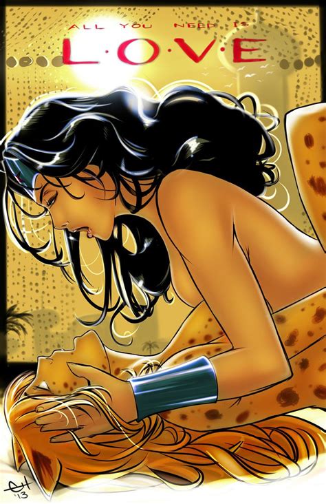 Rule 34 2girls Ass Grab Black Hair Breast Press Breast Squeeze Cat Ears Cheetah Dc Dc Comics