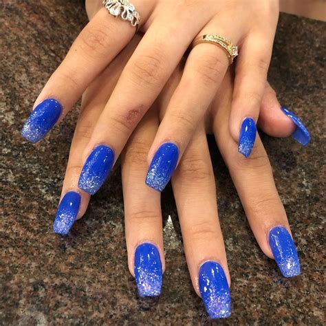 Pin By Angie Bowers On Blue Glitter Nails Royal Blue Nails Royal