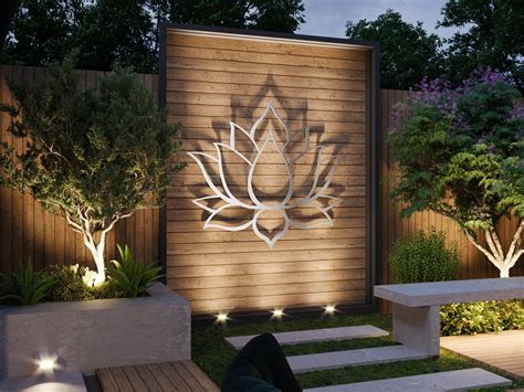 Why choose metal wall art? Lotus Flower Large Outdoor Metal Wall Art, Garden ...