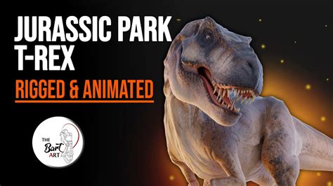 Jurassic Park 3d Model Tyrannosaurus Rex Blender 2 91 The Bart Art Youtube