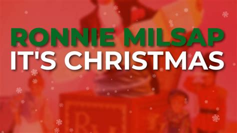 ronnie milsap it s christmas official audio youtube