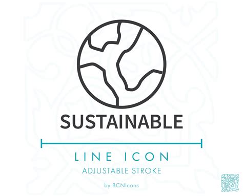 Sustainable Line Icon Svg Minimalist Eco Friendly Natural Etsy