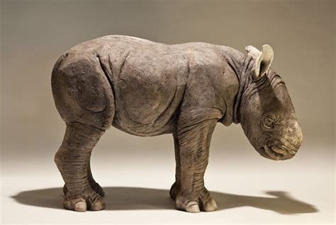 Clay Rhino Sculpture Nick Mackman Figures Pinterest Sculpture