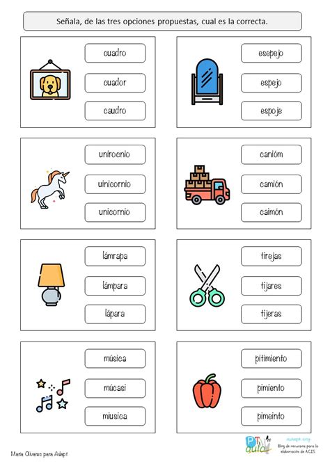 Ejercicio De Dislexia Identifica La Palabra Correcta Aula Pt