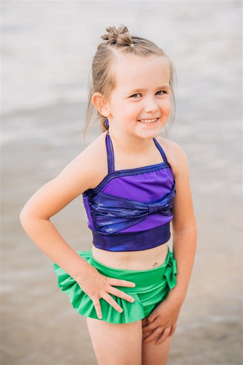 The Mermaid Princess Swimsuit Two Piece Style Disney Etsy Canada