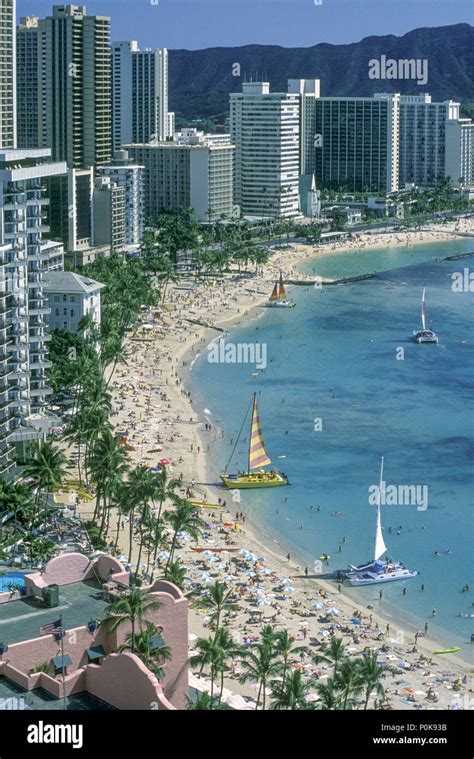 1993 Historical Hotels Waikiki Beach And Diamond Head Honolulu Oahu