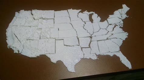 I Printed A Topographical Map Of The Contiguous United States One
