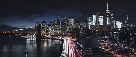 3440x1440 wallpapers for pc / mac, notebook,iphone and other smartphones. New York City, Manhattan, Timelapse, Buildings, Night ...
