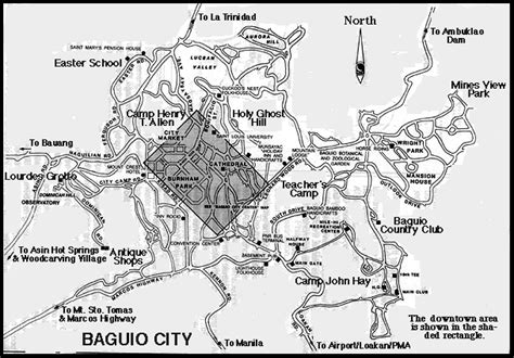 baguio maps road and area maps of baguio city go baguio
