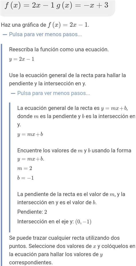 6 Sea Fx 2x 1 Y Gx X 3 Dibuja Ambas Funciones En Unos Mismos Ejes Brainlylat