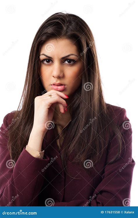 Hispanic Businesswoman Isolated On Stock Photo Image Of Attitude