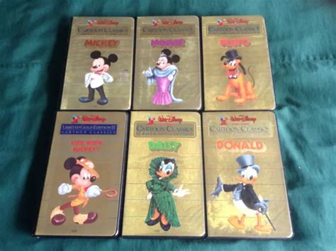 Lot Of Limited Gold Edition Cartoon Classics Walt Disney Vhs Tapes