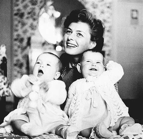 Ingrid Bergman And Her Twin Daughters 1954 Ingrid Bergman Mothers Love Old Movie Stars
