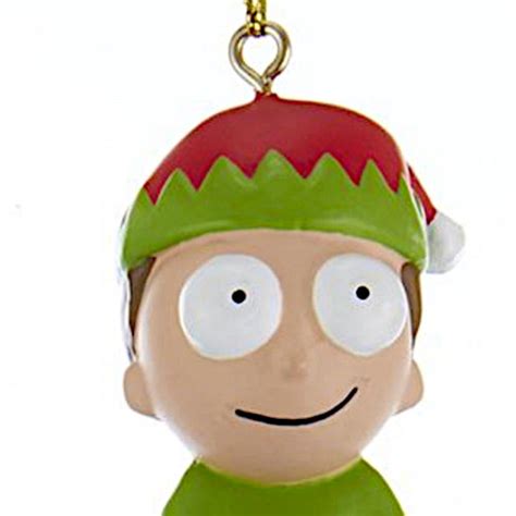 Rick And Mort Morty With Santa Hat Figurine Ornament 2021 Etsy