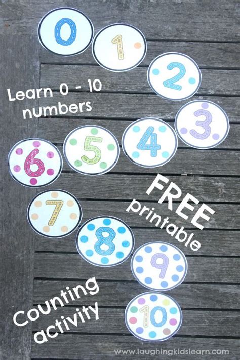 Peg The Dot Number Counting Cards With Free Printable Laughing Kids