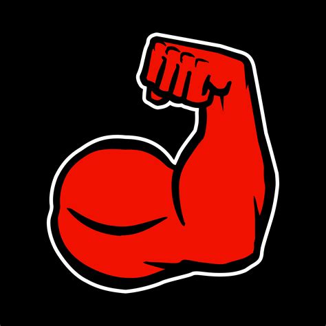 Strong Bodybuilder Biceps Flex Arm Vector Icon 550690 Vector Art At