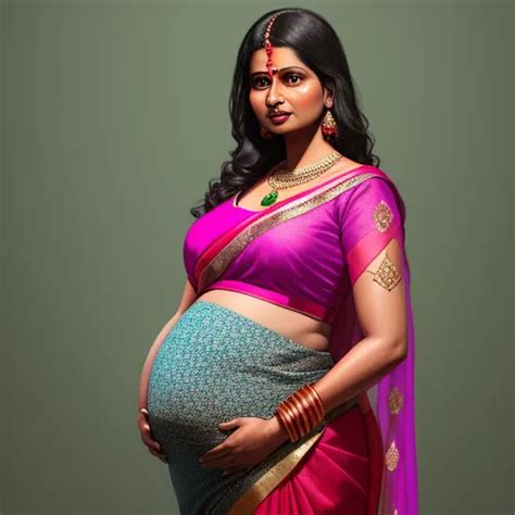 photo files pregnant indian mom in saree