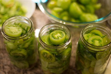 Green Tomato Pickles Homemade Canning Recipes