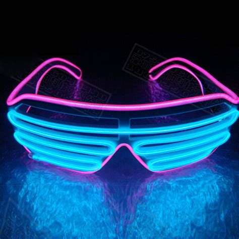 led double color luminous glasses light up shades type glasses christmas activities wedding