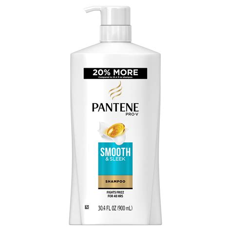 Pantene Smooth And Sleek Shampoo With Pump For Dry And Frizzy Hair 30