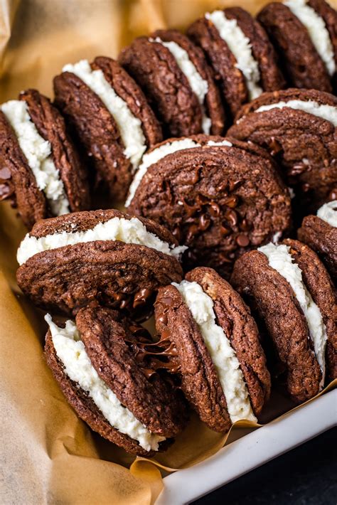 Chocolate Coconut Creme Pies Cookie Sandwiches Tastes Of Lizzy T