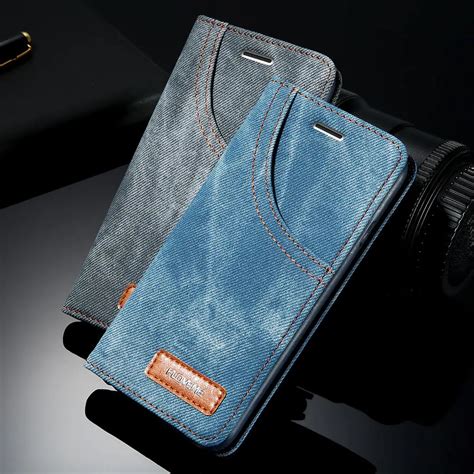 Floveme For Iphone 7 7 Plus Case Retro Denim Cloth Wallet Phone Cases