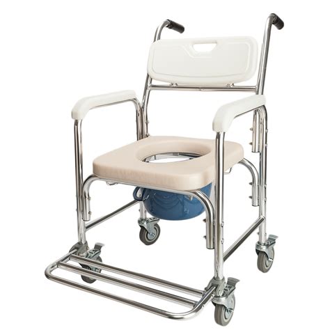 Toilet chair elderly household elderly disabled toilet stool. Rolling Shower Commode Chair Bath Chair with Wheels and ...