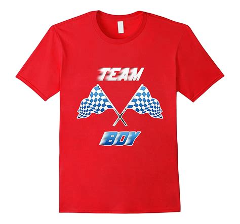 Team Boy Blue For Gender Reveal Party T Shirt Racecar Theme Cl Colamaga