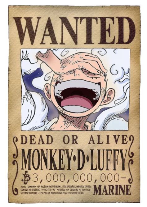 One Piece New Bounty Bounty Poster Monkey D Luffy Billion
