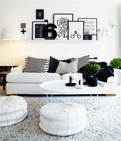 Urban Living Room With White Black Color Ideas Interior Design Ideas