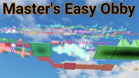 Roblox Masters Easy Obby All Stages Youtube