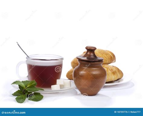 Still Life With Tea Stock Photo Image Of Loaf Twig 18759776