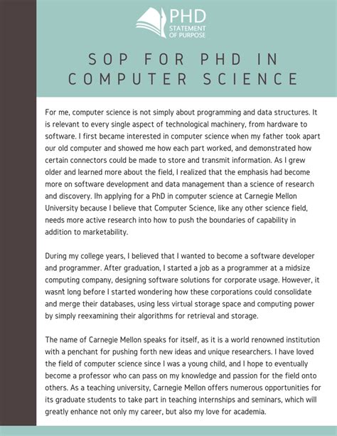 Write A Perfect Stop Using This Computer Science Phd Statement Of