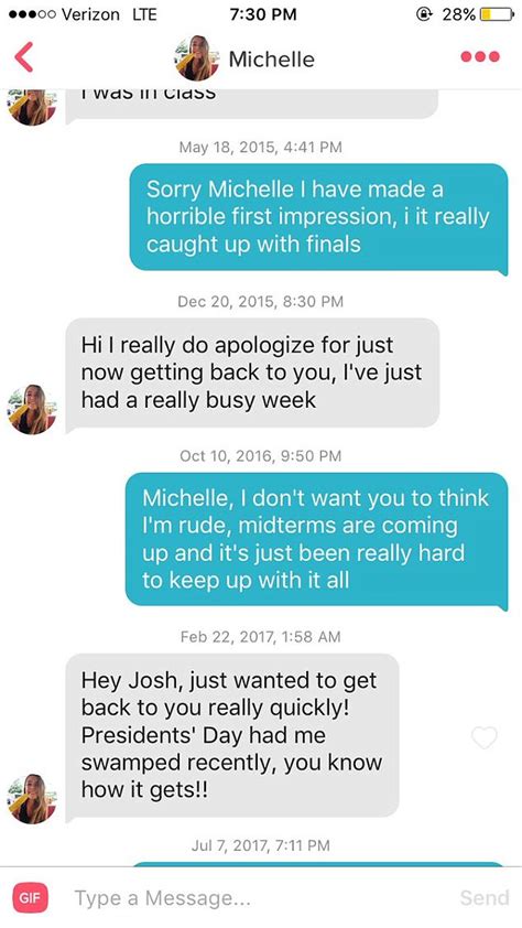 Tinder Matches Have Been In A Conversation For Three Years Daily Mail