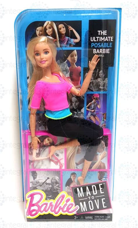 Mattel Dhl82 Barbie Made To Move Doll Pink Top Barbie Blondes And Mattel Dolls