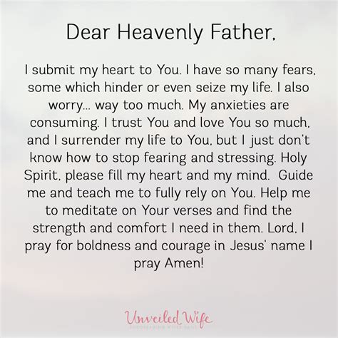 Prayer Of The Day Overcoming Fears And Minimizing Stress