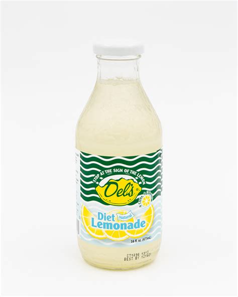 Dels Diet Lemonade Pint 12case Little Rhody Foods