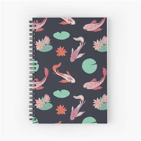 Koi Fish Oriental Design Spiral Notebook For Sale By Milatoo Redbubble