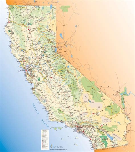 California Travel Maps California Travel Map Printable