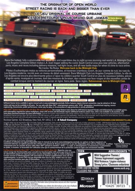 Midnight Club Los Angeles South Central Map Expansion Box Shot For