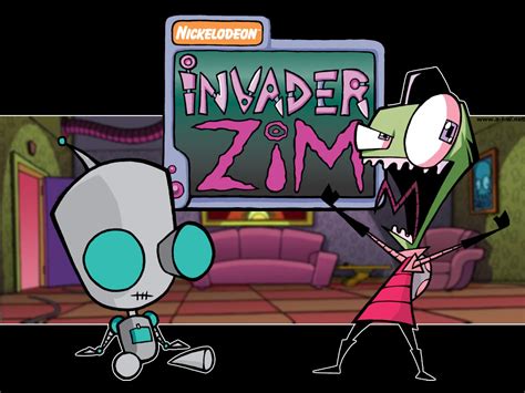 Zim And Gir Zim Laughs Insanely While Gir Sits On The Floor Invader