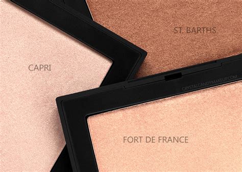 Crystal Candy Makeup Blog Review And Swatches Nars Highlighting Powders Capri Fort De