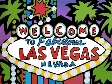 Welcome To Las Vegas Sign Artwork By Lynne Neuman Drawings