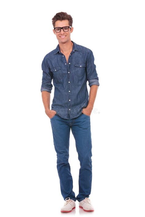 Young Man With Hands In Pockets Stock Photo Image Of Clothes Natural