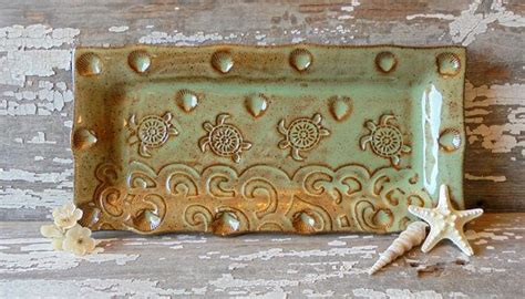 Serving Tray In Seagrass Green With Sea Turtles This Serving Tray Was